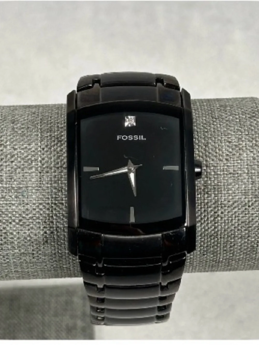 Fossil Men's Black Stainless Steel Dress Watch (34mm, no additional links)